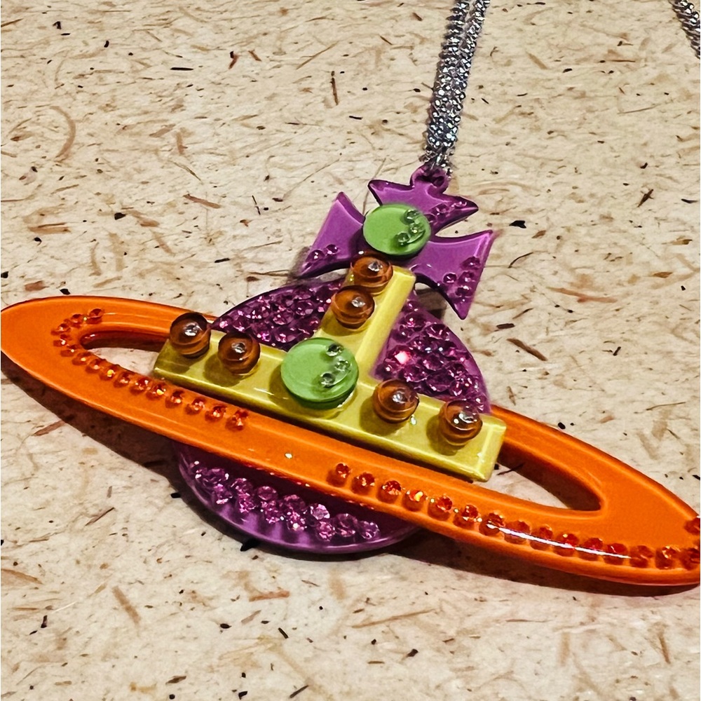 Vivienne Westwood necklace Large Perspex Swarovski Orb Pendant - Picture 14 of 16